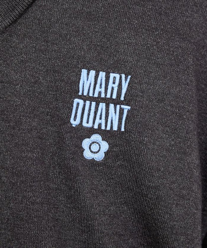MARY QUANT × PUBLUX 聯名 拼色 V領 刺繡 針織衫 女