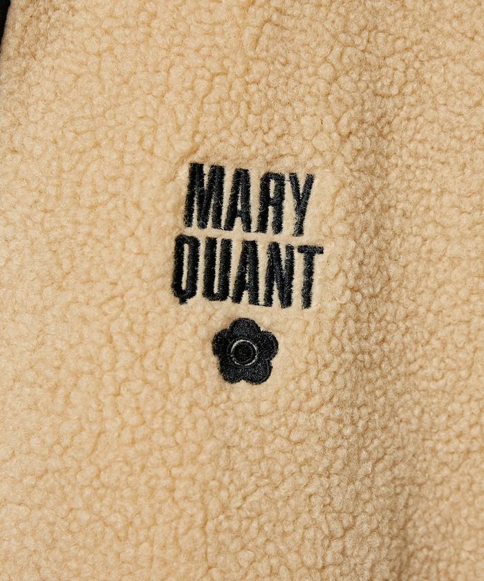 MARY QUANT × PUBLUX 拼色緄邊 羊羔毛 寬鬆外套 夾克
