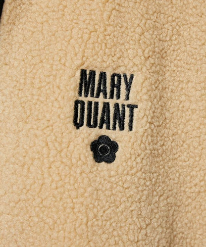 MARY QUANT × PUBLUX 拼色緄邊 羊羔毛 寬鬆外套 夾克
