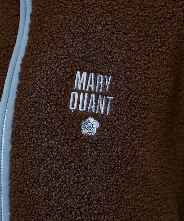 MARY QUANT × PUBLUX 拼色緄邊 羊羔毛 寬鬆外套 夾克