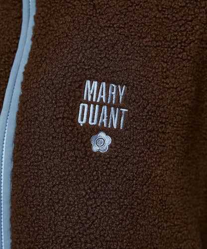 MARY QUANT × PUBLUX 拼色緄邊 羊羔毛 寬鬆外套 夾克