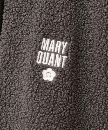 MARY QUANT × PUBLUX 拼色緄邊 羊羔毛 寬鬆外套 夾克