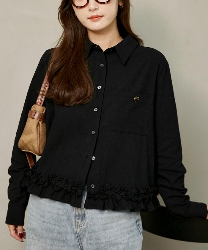 MARY QUANT × PUBLUX 聯名 裾荷葉邊 襯衫