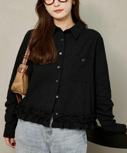 MARY QUANT × PUBLUX 聯名 裾荷葉邊 襯衫