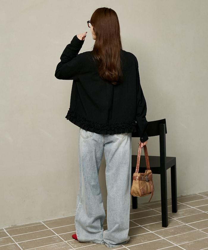 MARY QUANT × PUBLUX 聯名 裾荷葉邊 襯衫