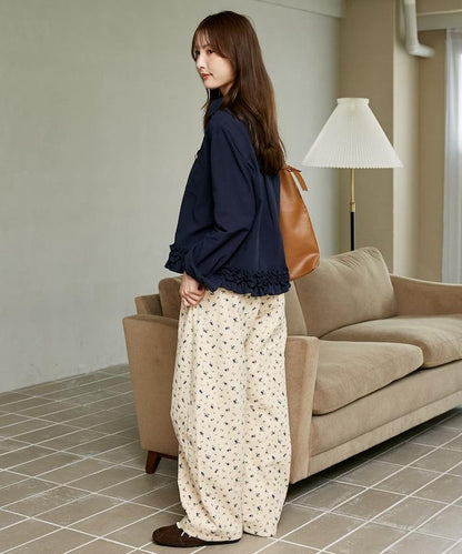MARY QUANT × PUBLUX 聯名 裾荷葉邊 襯衫