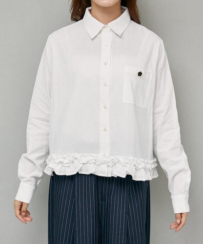 MARY QUANT × PUBLUX 聯名 裾荷葉邊 襯衫