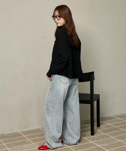 MARY QUANT × PUBLUX 聯名 裾荷葉邊 襯衫