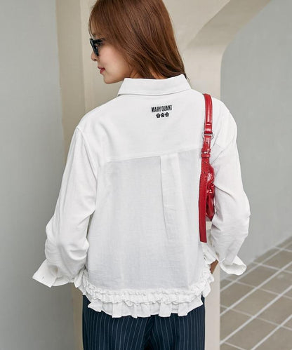 MARY QUANT × PUBLUX 聯名 裾荷葉邊 襯衫