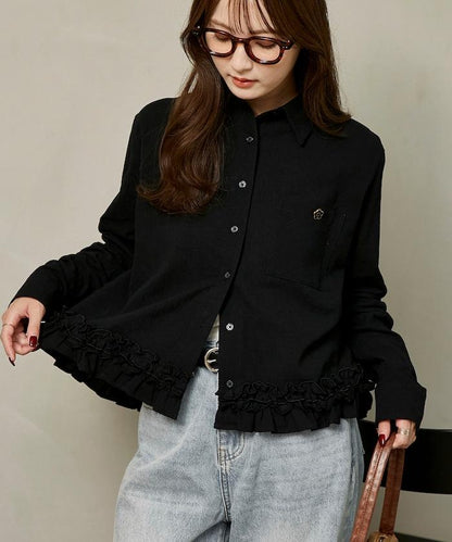 MARY QUANT × PUBLUX 聯名 裾荷葉邊 襯衫