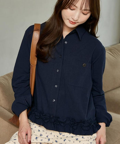 MARY QUANT × PUBLUX 聯名 裾荷葉邊 襯衫