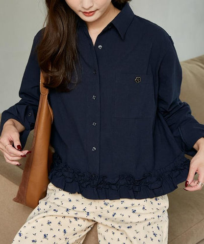 MARY QUANT × PUBLUX 聯名 裾荷葉邊 襯衫