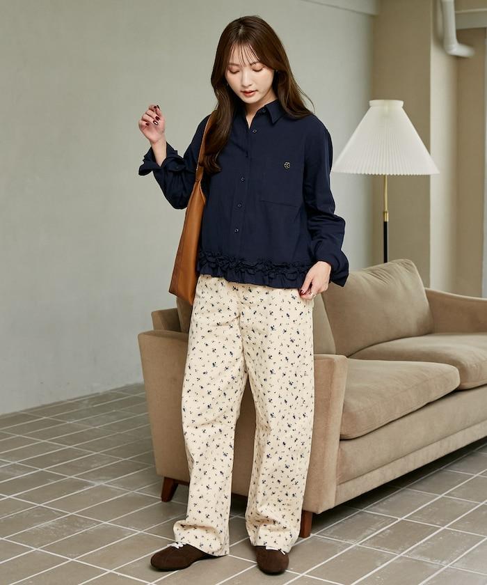 MARY QUANT × PUBLUX 聯名 裾荷葉邊 襯衫