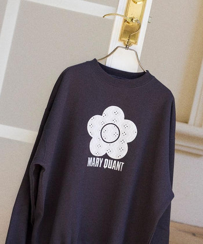 レース 異素材 デイジー アート 裏起毛 スウェット　限定展開