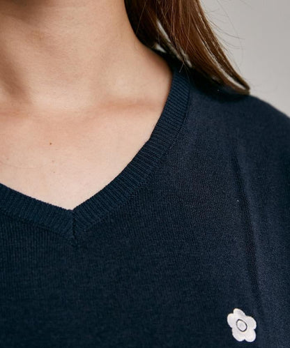 別注 チェック シャツ レイヤード風 スキッパー ロングスリーブ ニット　限定展開