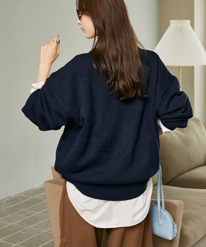 別注 レース 異素材 ドッキング デイジー ニット　限定展開