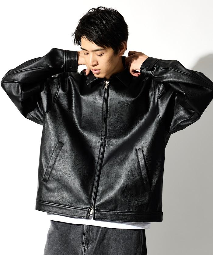 FREAK'S STORE 仿皮 翻領單排拉鍊夾克 外套
