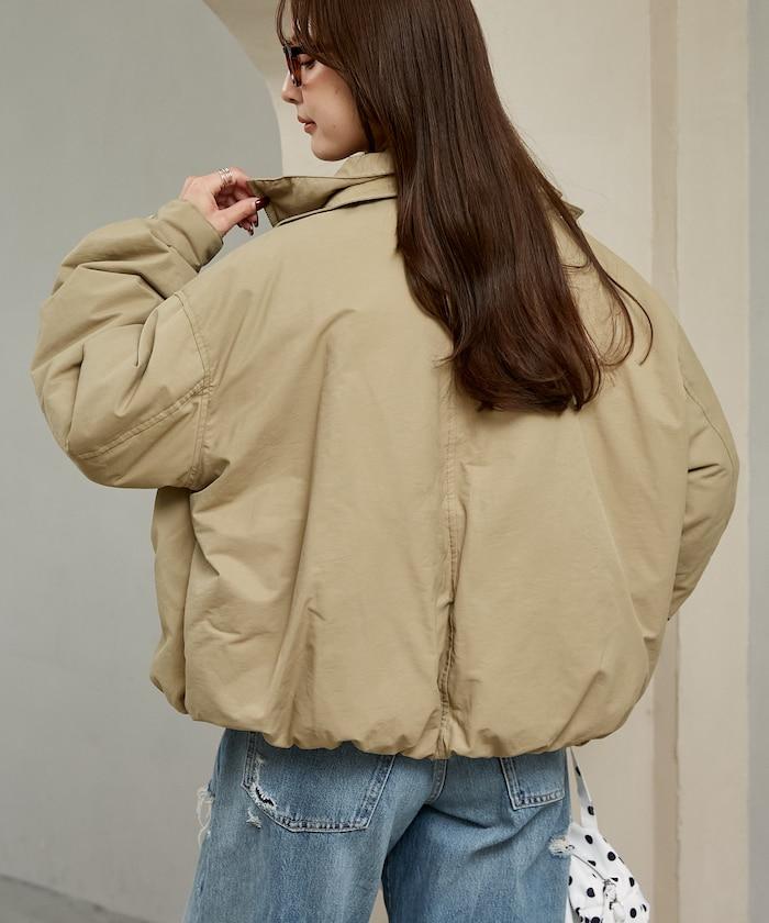 MARY QUANT × PUBLUX 別注 絎縫刺繡徽章 連帽短款外套