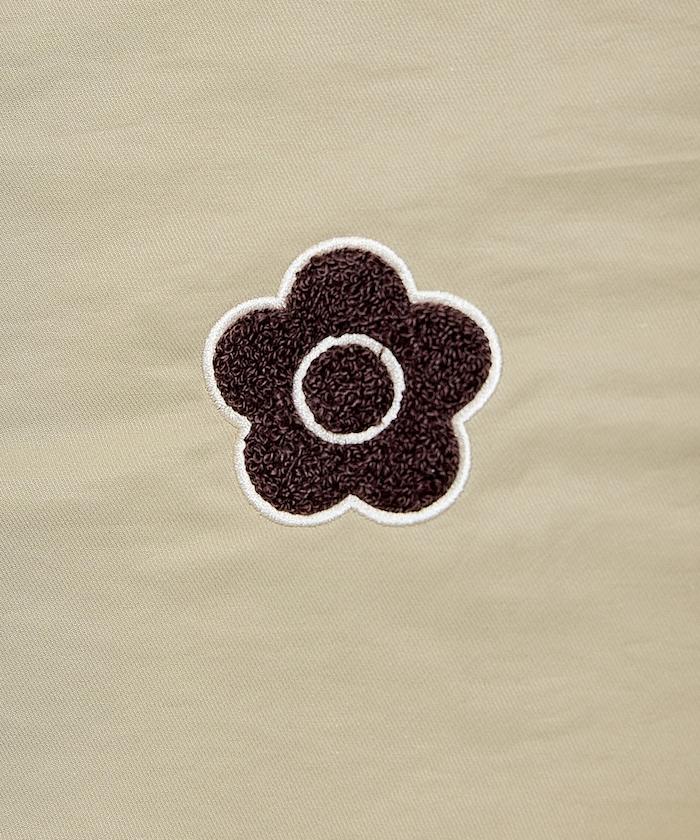 MARY QUANT × PUBLUX 別注 絎縫刺繡徽章 連帽短款外套