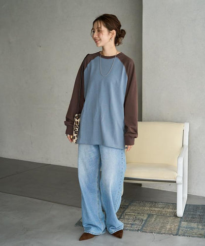 FREAK'S STORE 美國棉拼色長袖T恤 26SS