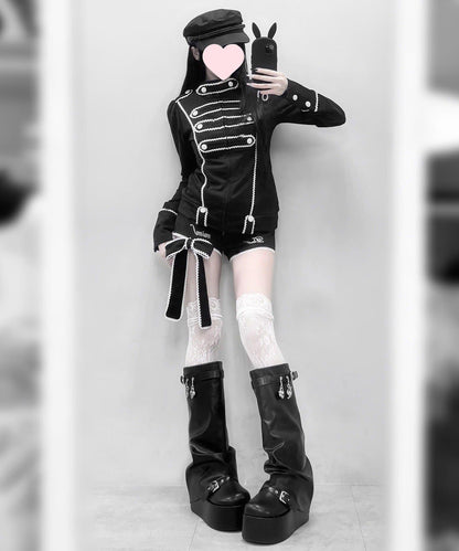 OLIVE des OLIVE miko 聯名 羅紋短褲 女 滌棉混紡