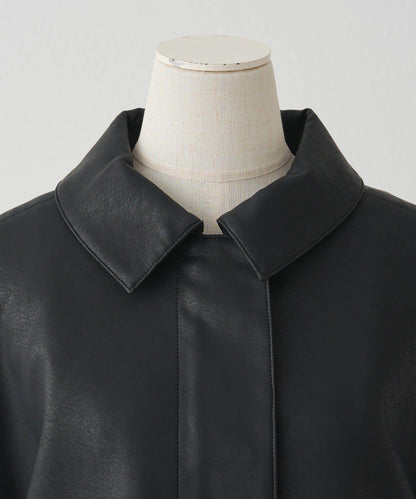 PUAL CE CIN VINTAGE REBELLION 系列 翻蓋領人造皮革夾克