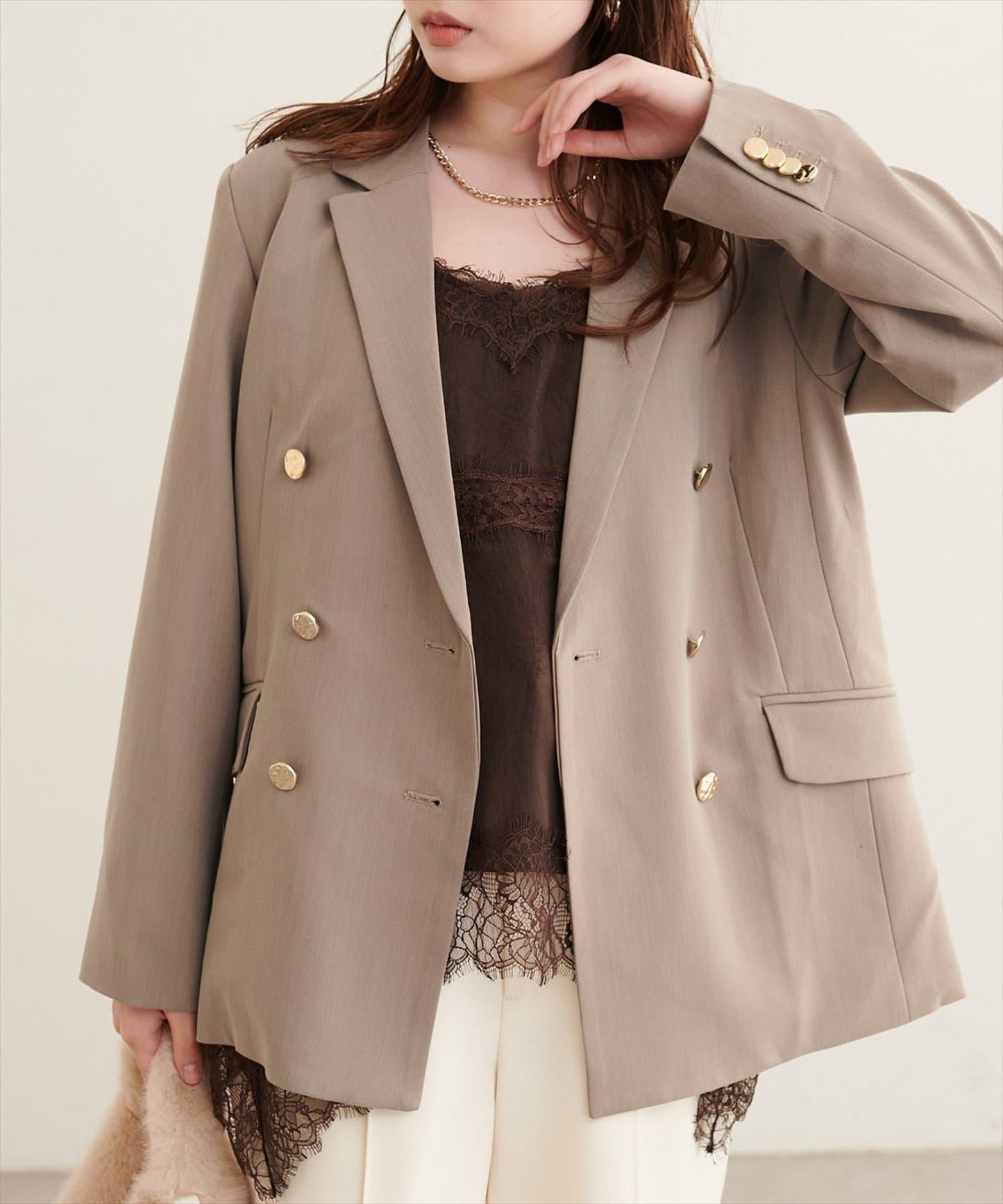 natural couture 金釦テーラードジャケット