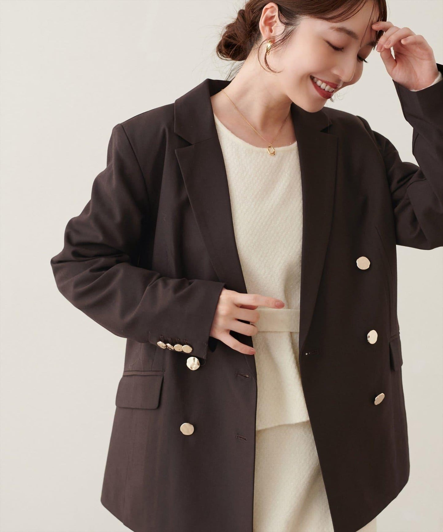 natural couture 金釦テーラードジャケット