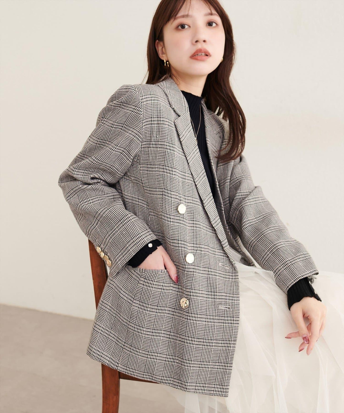 natural couture 金釦テーラードジャケット