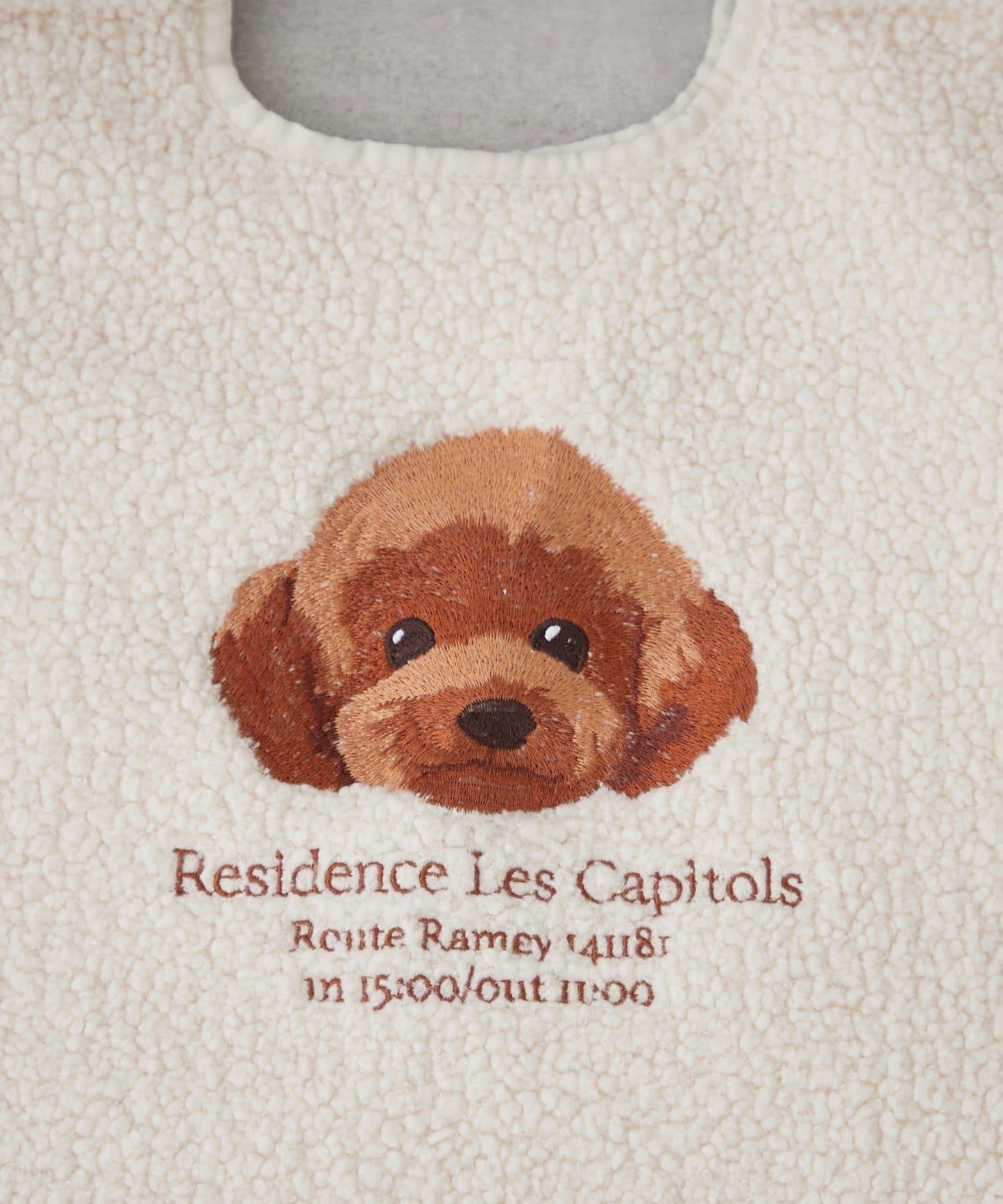 Remind me and forever 動物刺繡彩色繩提手毛絨托特包 A4尺寸
