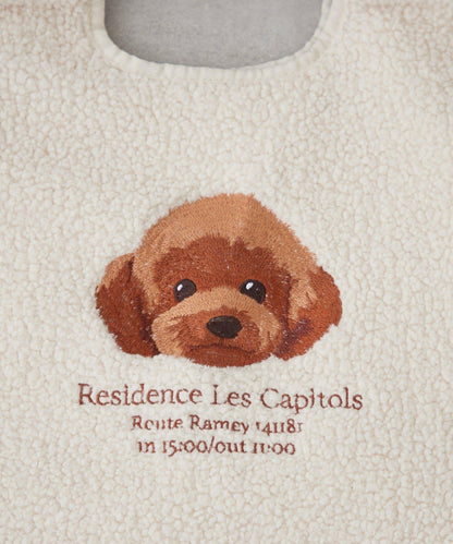 Remind me and forever 動物刺繡彩色繩提手毛絨托特包 A4尺寸