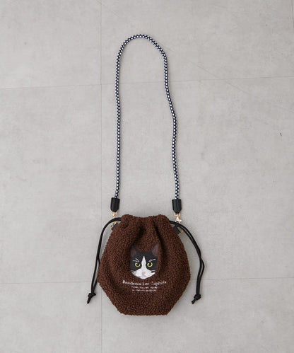 Remind me and forever 動物刺繡彩色繩提手斜挎包 A4尺寸 滌綸