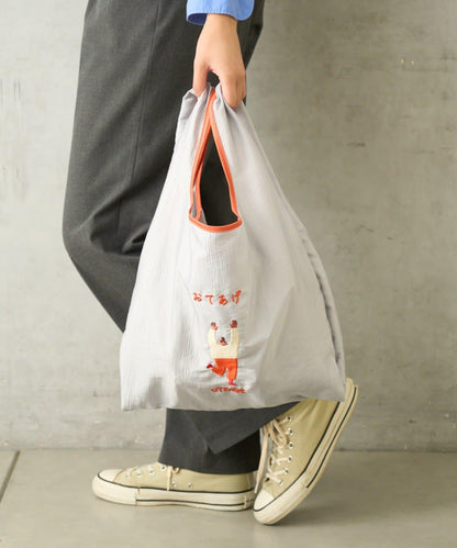 なんかかわいい日本語 刺繡 環保袋