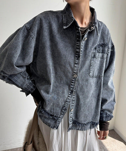 【WEB限定】ダメージデニムシャツ