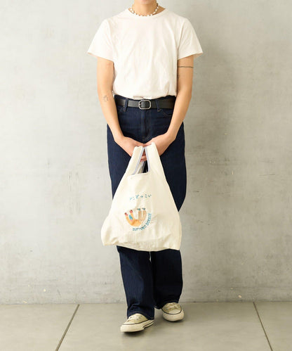 なんかかわいい日本語 刺繡 環保袋