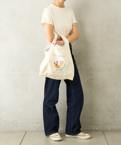 なんかかわいい日本語 刺繡 環保袋