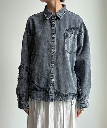 【WEB限定】ダメージデニムシャツ