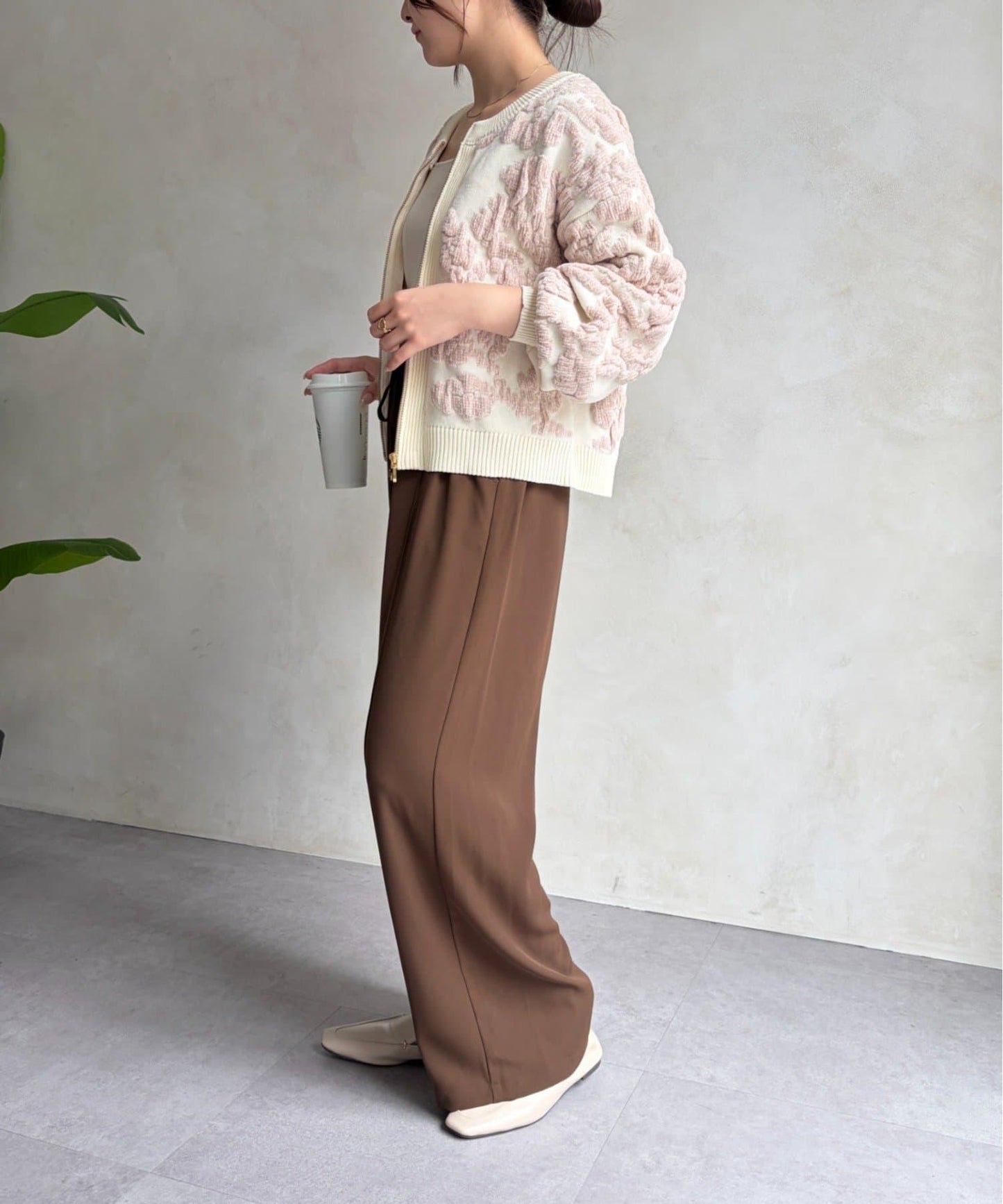 提花針織開衫