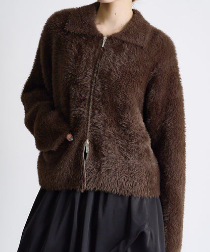 Lui's FEMME 26AW 長絨口袋開衫 腈綸混紡 針織衫