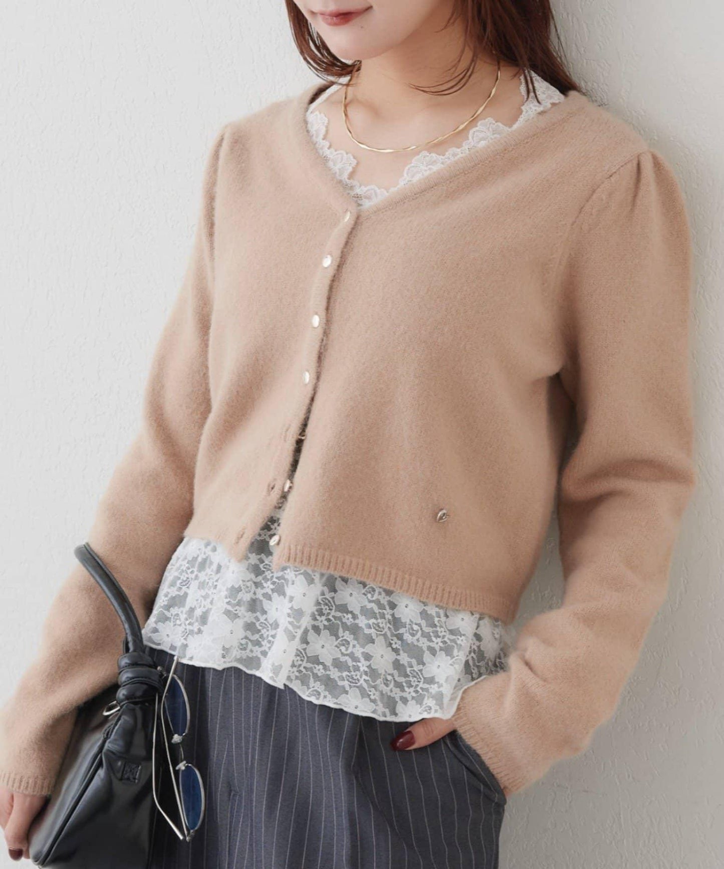 エアリーパフカーディガン