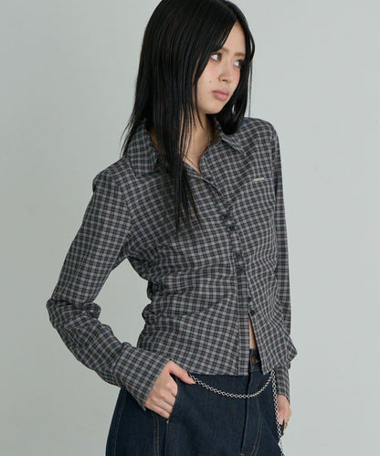 【大人気シャツの長袖Ver.】胸刺繍コンパクトシャツ