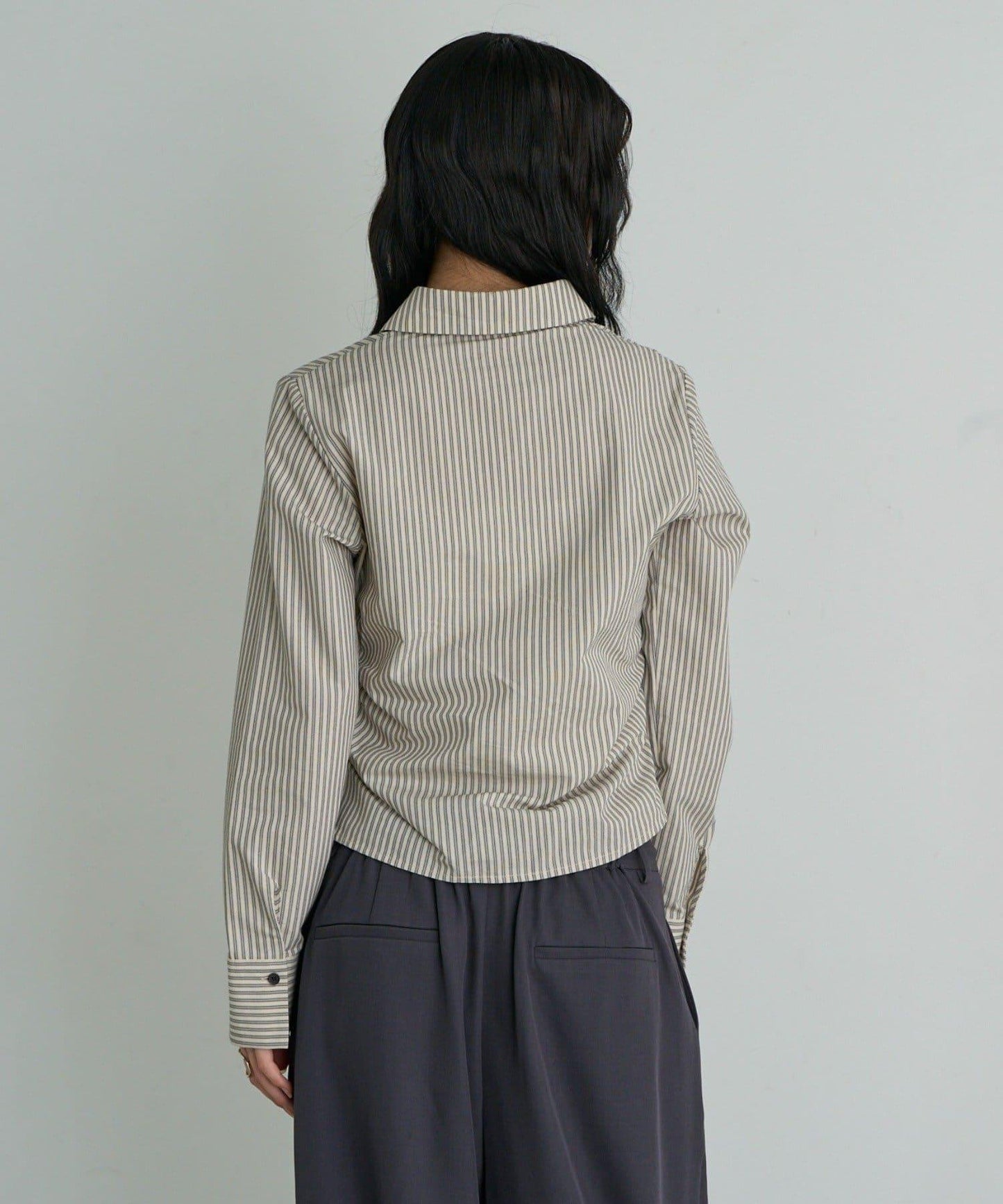 【大人気シャツの長袖Ver.】胸刺繍コンパクトシャツ