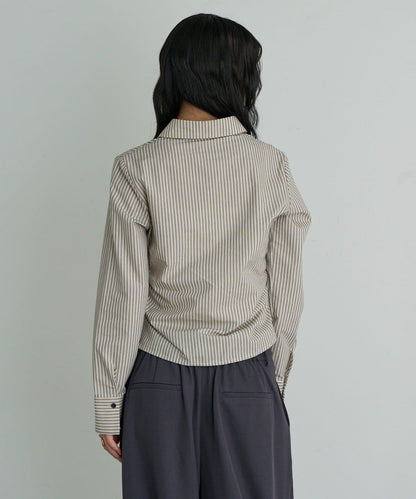 【大人気シャツの長袖Ver.】胸刺繍コンパクトシャツ