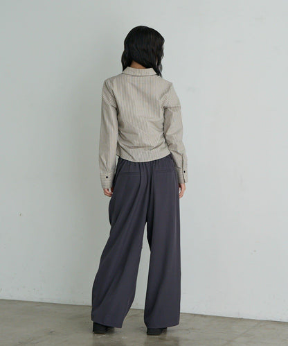 【大人気シャツの長袖Ver.】胸刺繍コンパクトシャツ