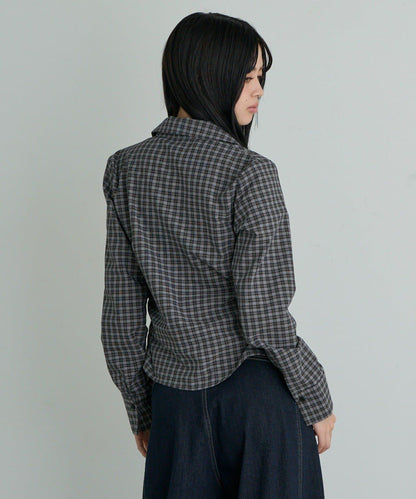 【大人気シャツの長袖Ver.】胸刺繍コンパクトシャツ
