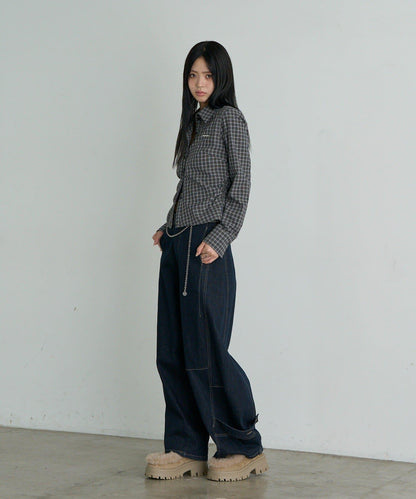 【大人気シャツの長袖Ver.】胸刺繍コンパクトシャツ
