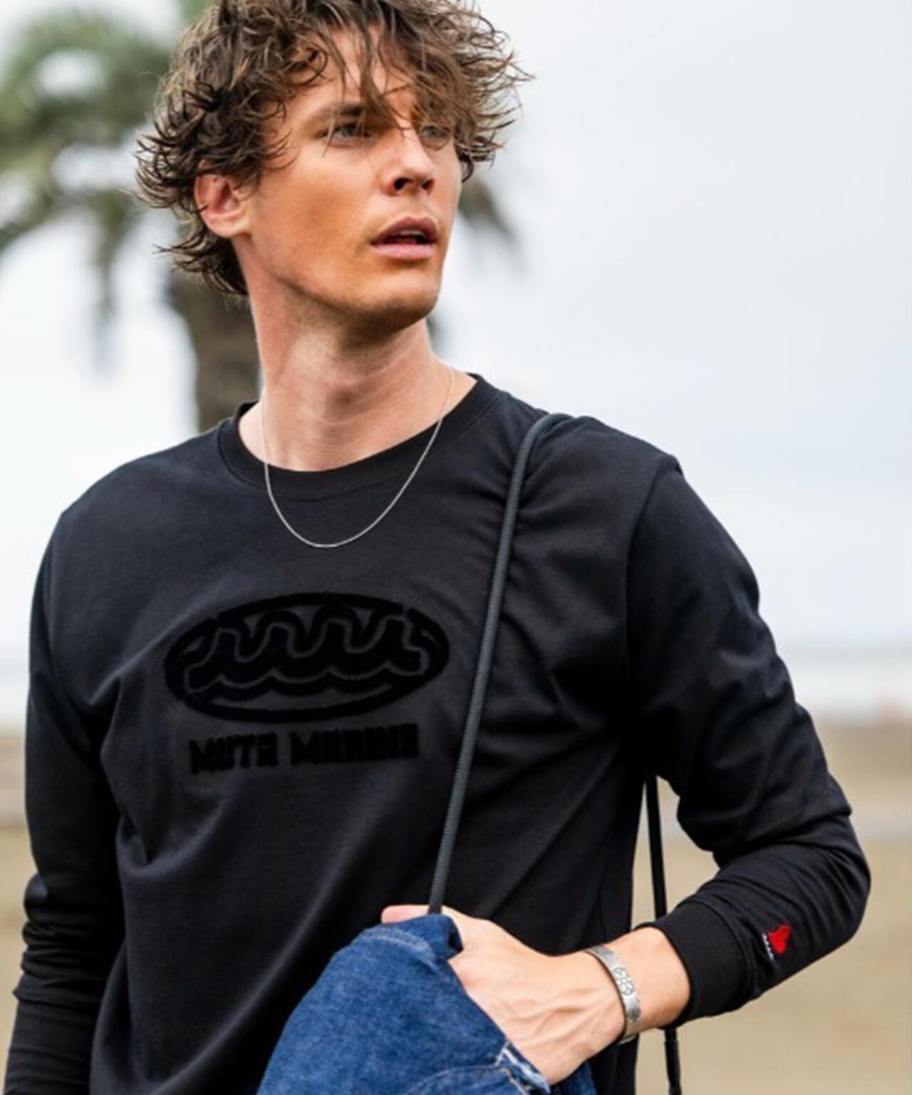 ROYAL FLASH 別注 muta MARINE 8號Logo刺繡拼色長袖T恤