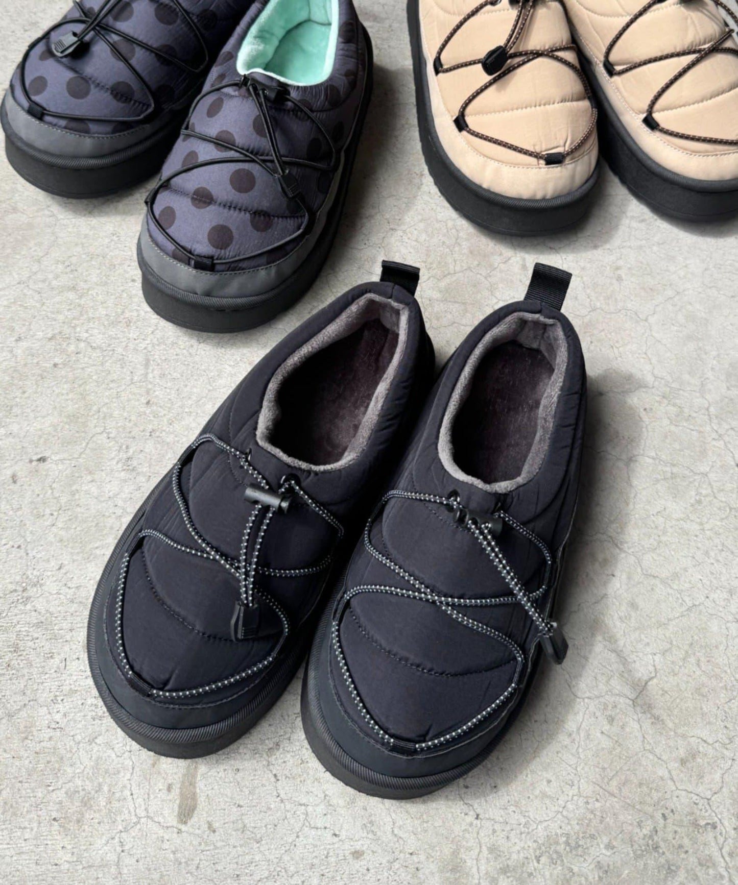 TYNNE. 絎縫保暖便鞋 休閒鞋 室內外兩穿 舒適輕便