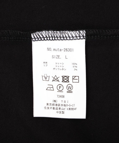 ROYAL FLASH別注 Muta Marine 圓形金屬波浪印花長袖T恤