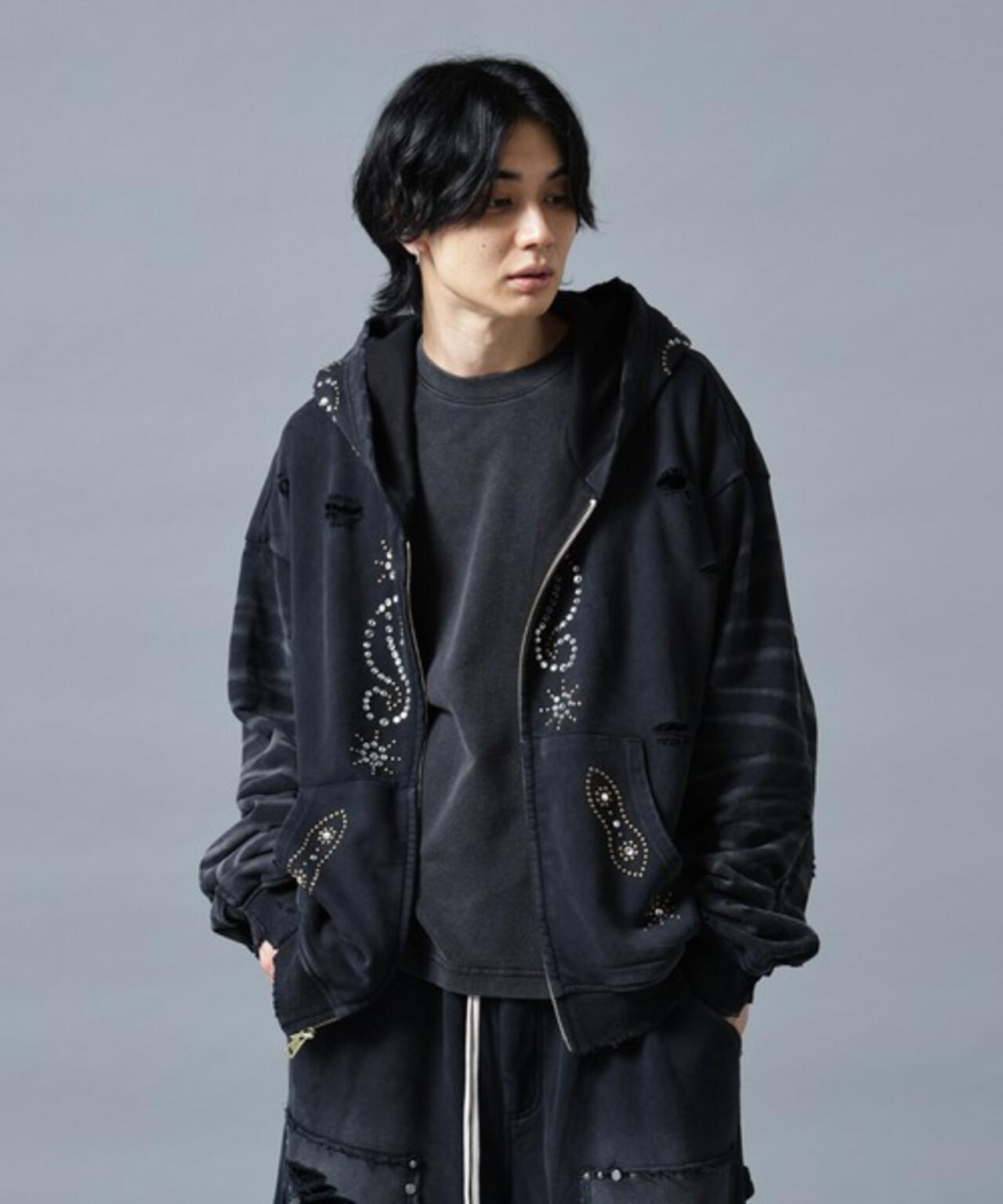 DankeSchon SULFER CHEMICAL SWEAT ZIP HOODIE 硫磺水洗做舊拉鍊連帽衛衣